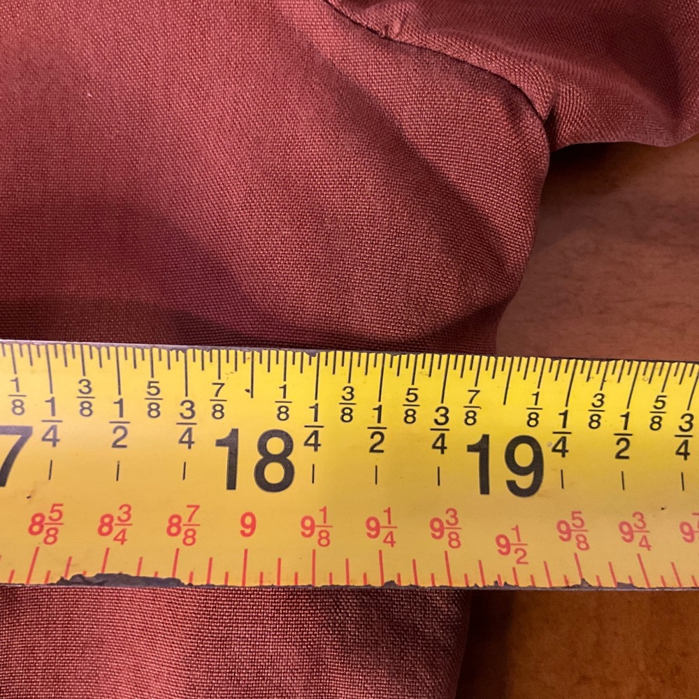 Vintage August Silk 100% Silk Dress Rust Orange Zipper Front Midi Length Size 10 - Picture 6 of 7
